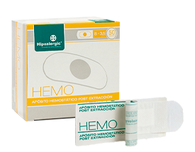 Apósitos hemostáticos post-extracción
HIPOALERGIC HEMO